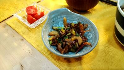 セロリと桜えびのきんぴら風