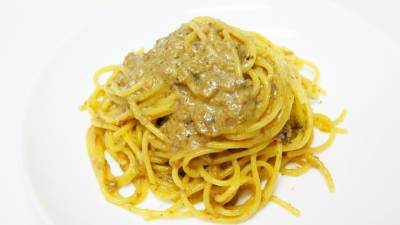 かきときのこのクリームソースパスタ