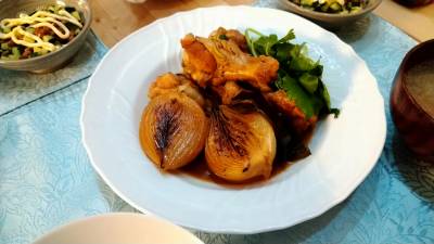 トロっと新たまと手羽元のツヤツヤ煮