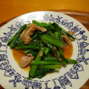 豚肉と小松菜のサッと炒め