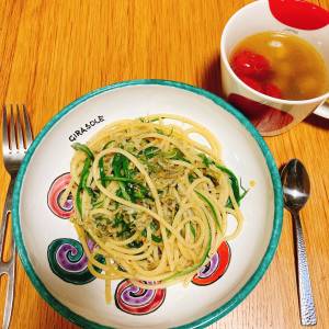 しらすとアスパラのスパゲッティ