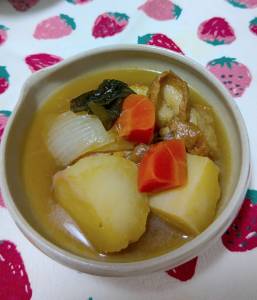 野菜と鶏手羽の梅照り煮