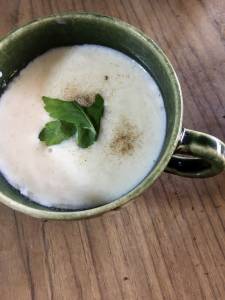 長芋の白みそ豆乳スープ