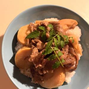 たけのこ肉めし