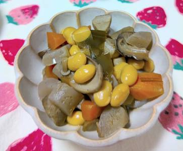大豆と根菜のうま煮