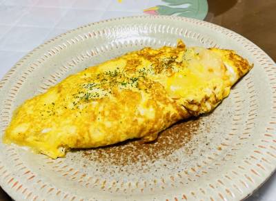 新じゃがのオープンオムレツ
