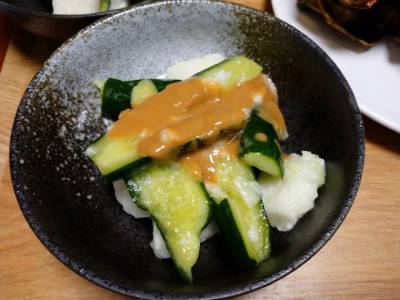 長芋ときゅうりのごま酢あえ