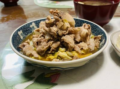 春キャベツの豚しゃぶ煮