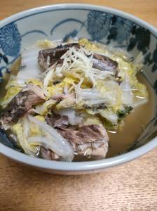 白菜とさば缶の煮物