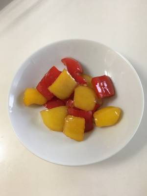 パプリカの甘酢炒め