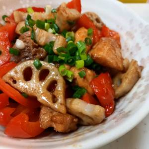 れんこんと鶏むねのチャイナデリ風