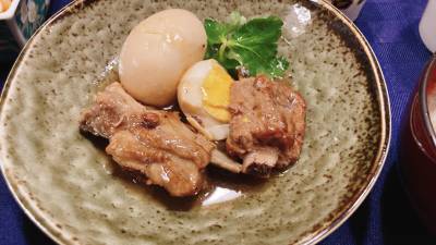 ゆで卵とスペアリブのしょうゆ煮