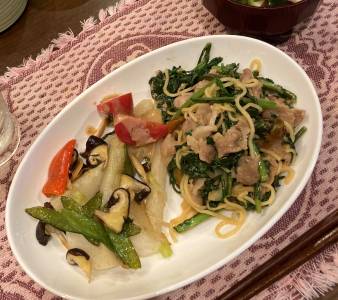 豚肉の柚子味噌炒め