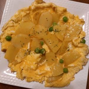 新じゃがのオープンオムレツ