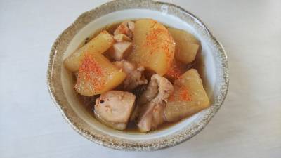 大根と鶏のオイスターソース煮