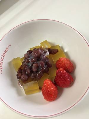 新茶の寒天ゼリー