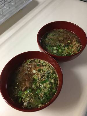 ほうじ茶と即席すまし汁