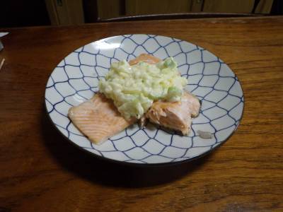 切り身魚のねぎチーズあん