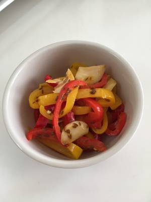 パプリカのインド風炒め煮（サブジ）