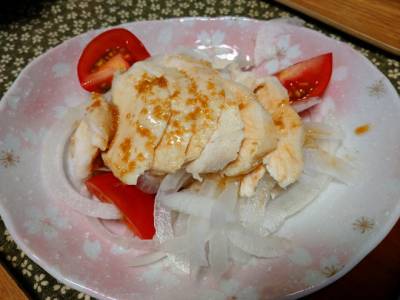 ヨーグルトサラダチキンの香味だれ