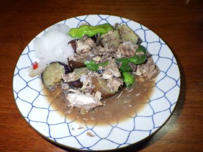 さば缶となすの南蛮ポン酢