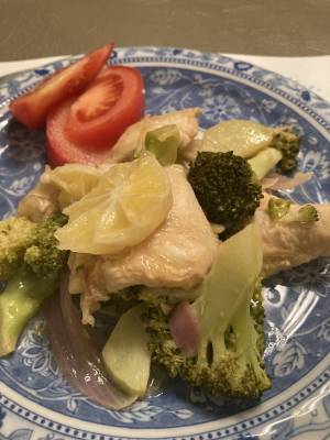 鶏むねのレモン炒め