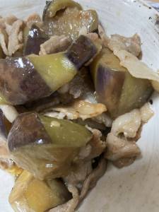 なすと豚肉のみそ炒め