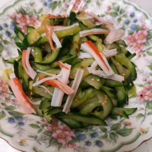 きゅうりのごま油あえ