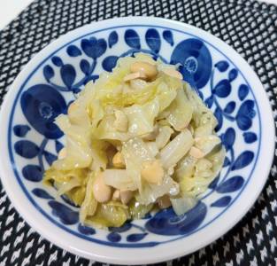キャベツと大豆のビネガー煮