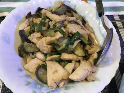 鶏肉となすのスタミナ炒め