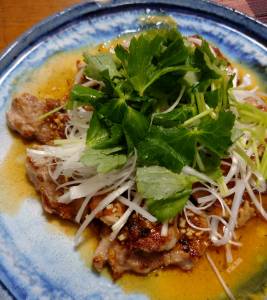 豚ヒレ肉の梅たたき