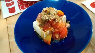 刻みトマトのお豆腐