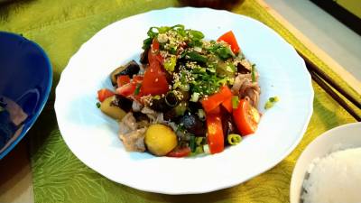 なすと豚肉のさっぱり焼きびたし