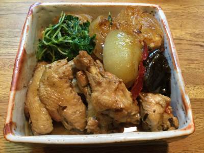 トロっと新たまと手羽元のツヤツヤ煮