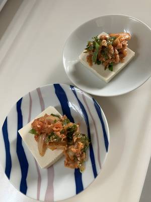 ツナキムチ冷ややっこ