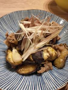 なすと豚バラのポン酢炒め