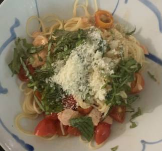 セミドライトマトのパスタ