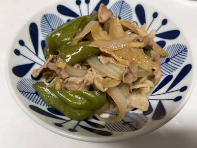 ピーマンと豚肉のポン酢しょうゆ煮