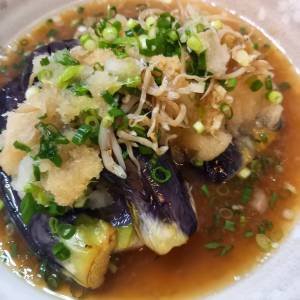 ひんやりなすの揚げびたし