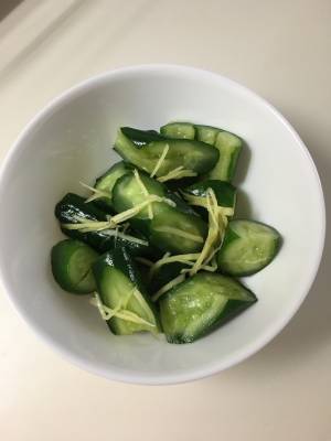 きゅうりの甘酢しょうが