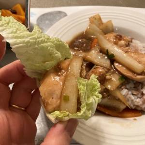 白菜と鶏むね炒め