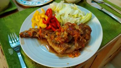 鶏肉のチョコレートソース