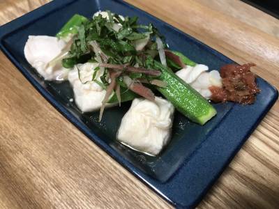 オクラとささ身のわさびマリネ