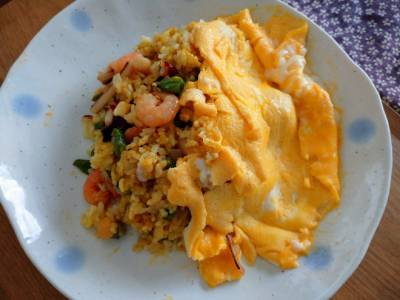 シーフードオムライス