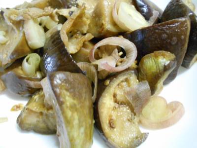 なすと豚バラのポン酢炒め