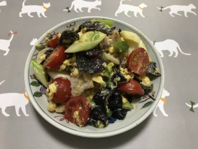 卵ときくらげの炒め物