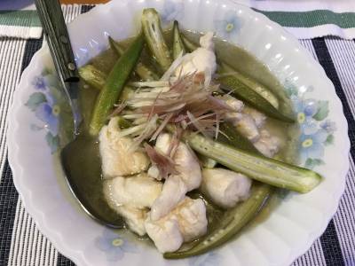 オクラとささ身のわさびマリネ