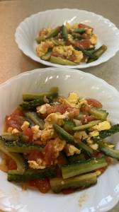 ゴーヤーとトマトの卵炒め