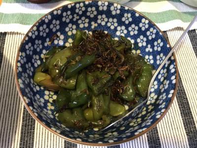 ピーマンのちりめんじゃこ炒め