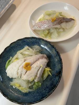 白身魚の塩麹（こうじ）蒸し